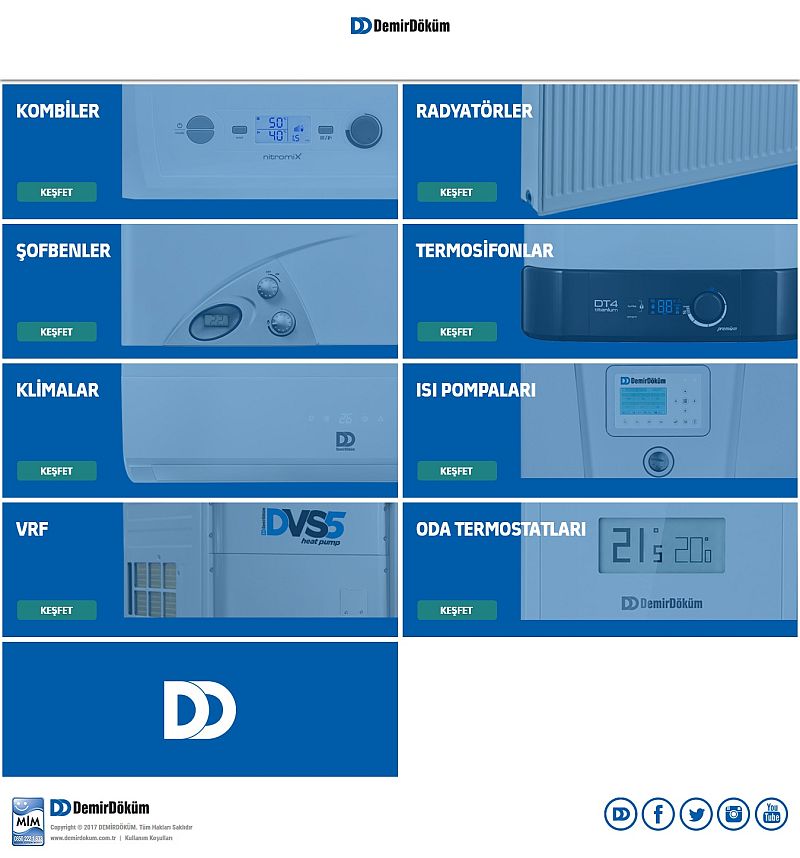 Proje ile tüketiciler DemirDöküm ürünlerini, teknolojilerini, tek tıkla keşfedip; ürünlerin çalışma prensibinden montaj aşamasına kadar tüm detayları videolarla izleyebilecek.