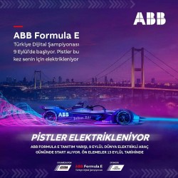 ABB Formula E /Türkiye Dijital Şampiyonası tanıtım yarışı 9 Eylül “Dünya Elektrikli Araç Günü’nde” start alacak.