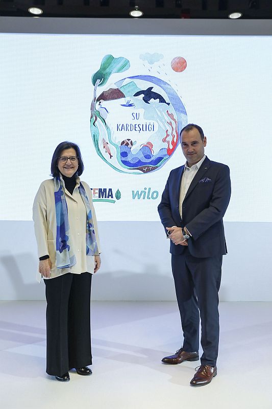 TEMA Vakfı Yönetim Kurulu Başkanı Deniz Ataç ve Wilo Türkiye Genel Müdürü Altuğ Arkaya