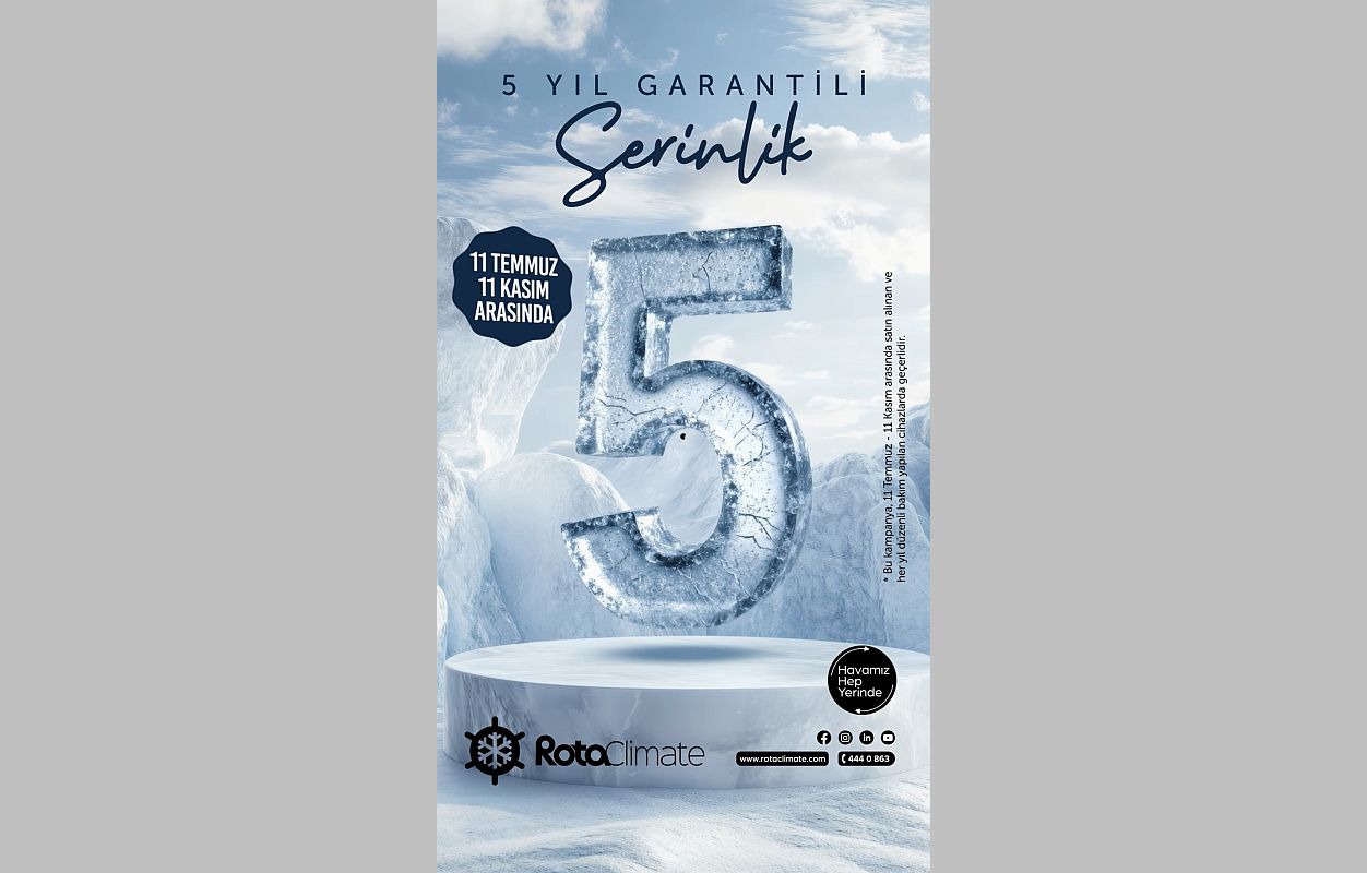 Rota Klima Split Klimalarda 5 Yıl Garanti