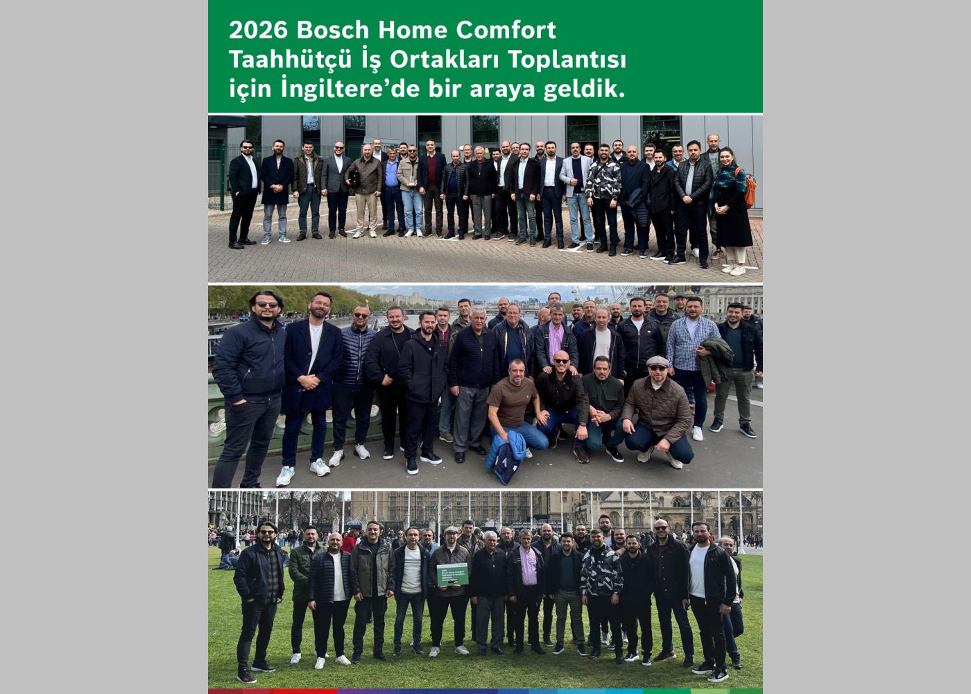 Bosch Home Comfort, Taahhütçü İş Ortaklarıyla İngiltere’de Buluştu, Ortak Başarıyı Ödüllendirdi 