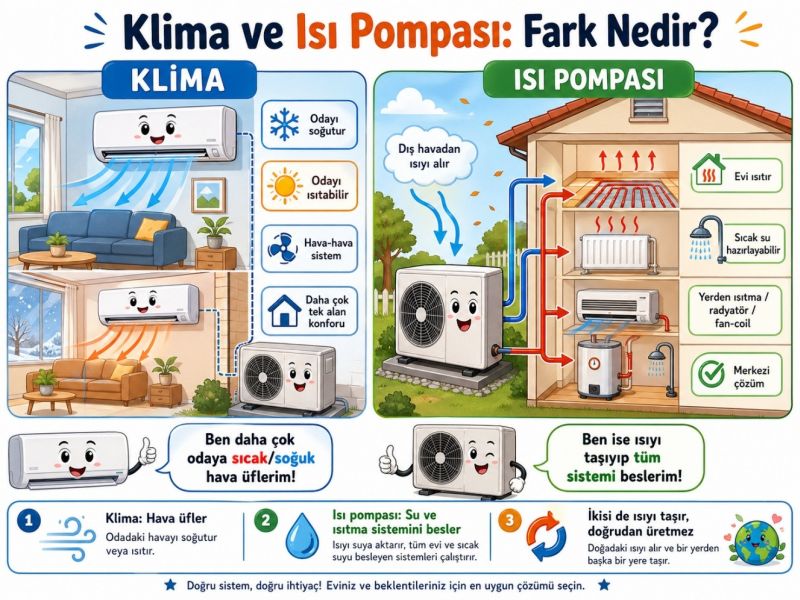 Aynı Prensip, Farklı Çözüm; Klima ve Isı Pompası Arasındaki İnce Çizgi - Makale